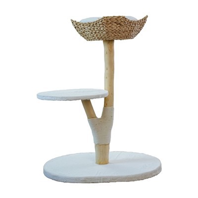 織られたバスケット猫の木